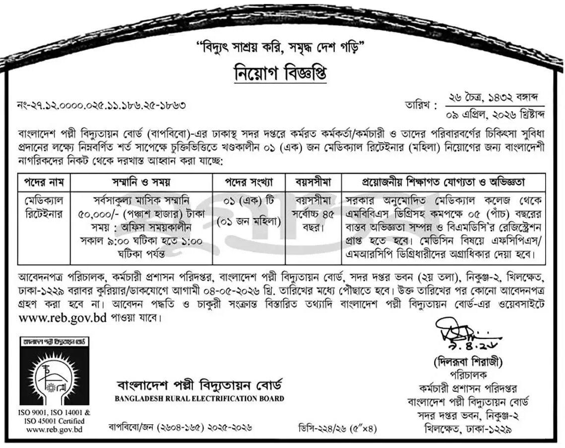 BREB Job Circular 2026